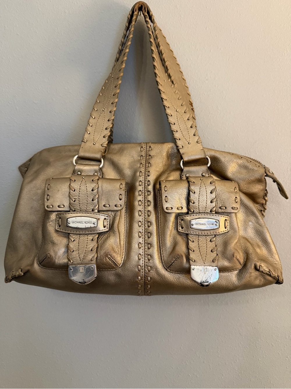 Coach Metallic Gold Leather Satchel
